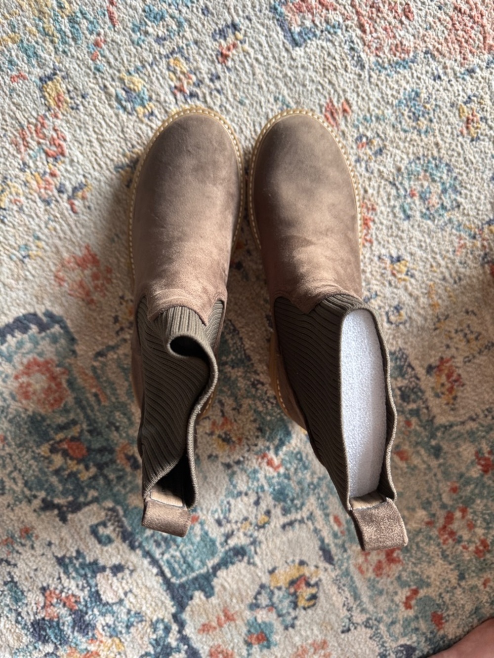 Corkys Taupe Brown Chelsea Ankle Booties
